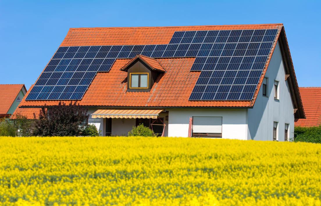 Modern House with Photovoltaic System